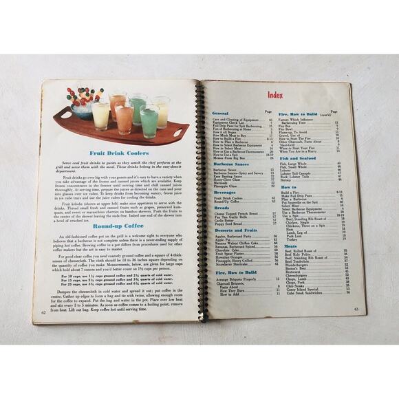 Vintage 1963 Barbecue Cookbook Big Boy Illustrated Recipes Spit Fire Grill Steak - Picture 9 of 16